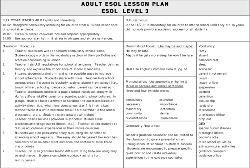 School Safety Lesson Plan