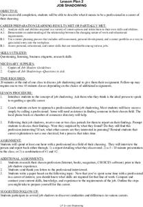 Job Shadowing Lesson Plan