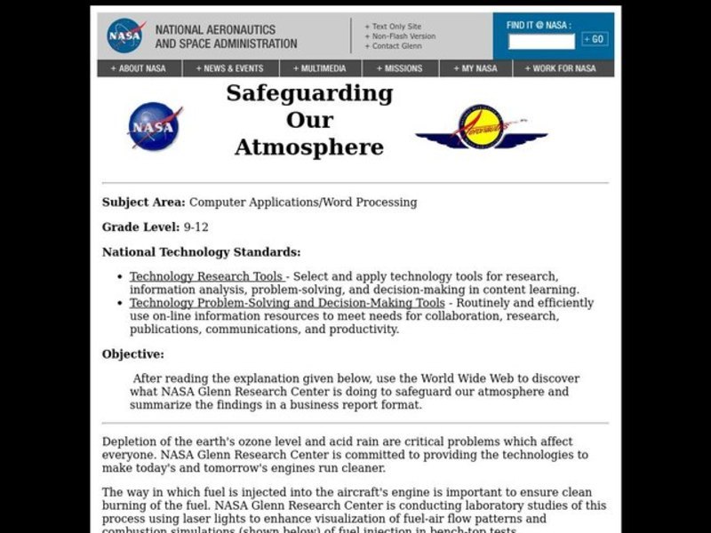 Safeguarding Our Atmosphere Lesson Plan