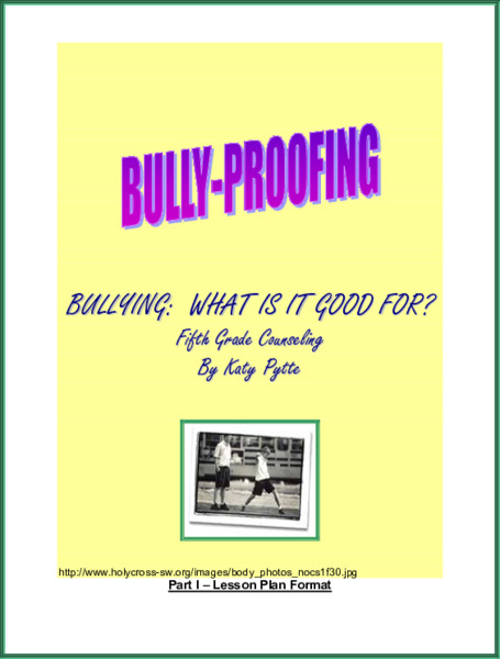 Bullying:  What Is It Good For? Lesson Plan