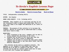 Indispensable Listening Skills Lesson Plan