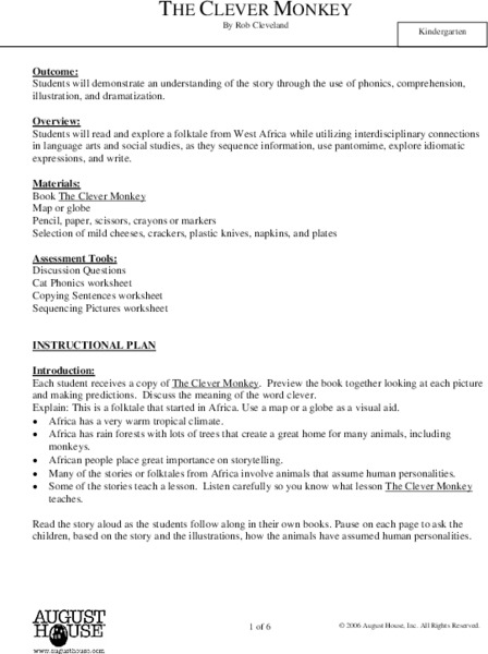The Clever Monkey Lesson Plan