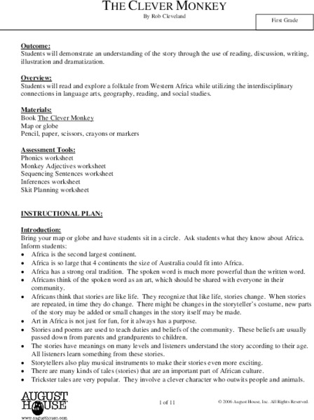 "The Clever Monkey" Lesson Plan