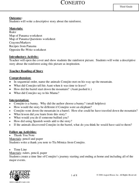 Conejito Lesson Plan