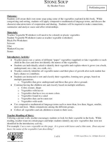 Stone Soup Lesson Plan