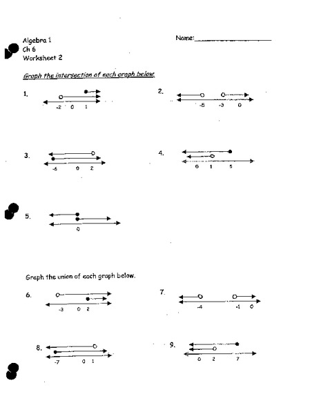 Inequalities Worksheet
