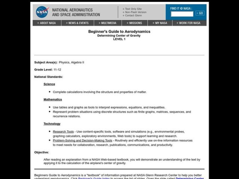 Determining Center of Gravity Lesson Plan