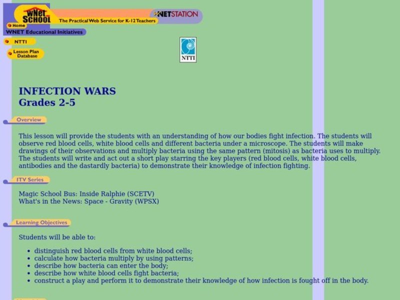 Infection Wars Lesson Plan