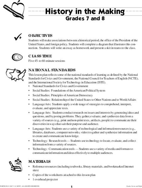 History in the Making Lesson Plan