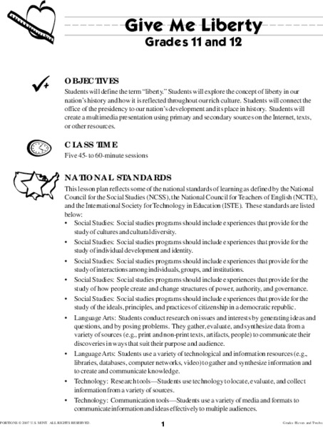 Give Me Liberty Lesson Plan