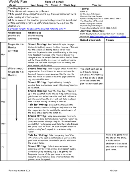 What If? Lesson Plan