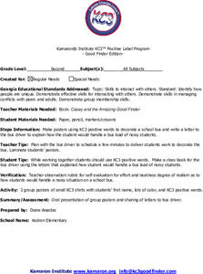 KC3 Positive Words Lesson Plan