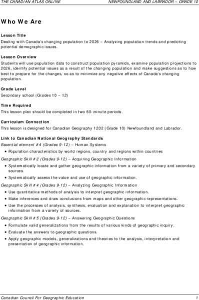 Who We Are Lesson Plan