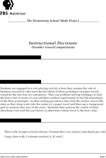 Soak It Up Lesson Plan