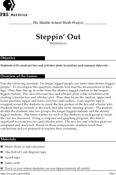 Steppin' Out Lesson Plan