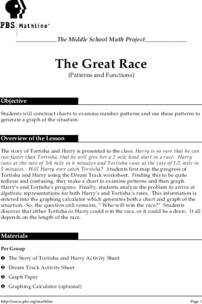 The Great Race Lesson Plan