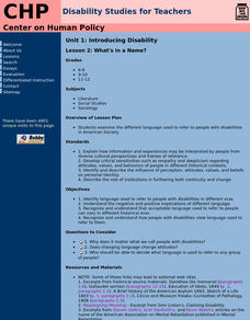 What's In A Name? Lesson Plan