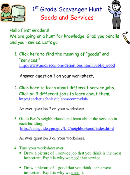 Goods and Services Lesson Plan
