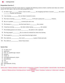 Prepositions Lesson Plan