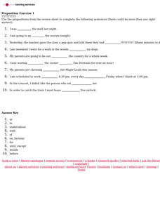Prepositions Lesson Plan