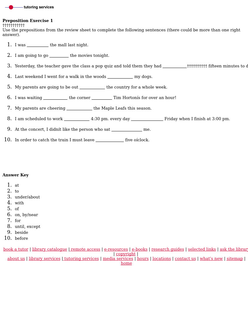 Prepositions Lesson Plan