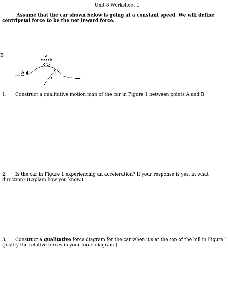 Physics Unit 8: 1 Interactive