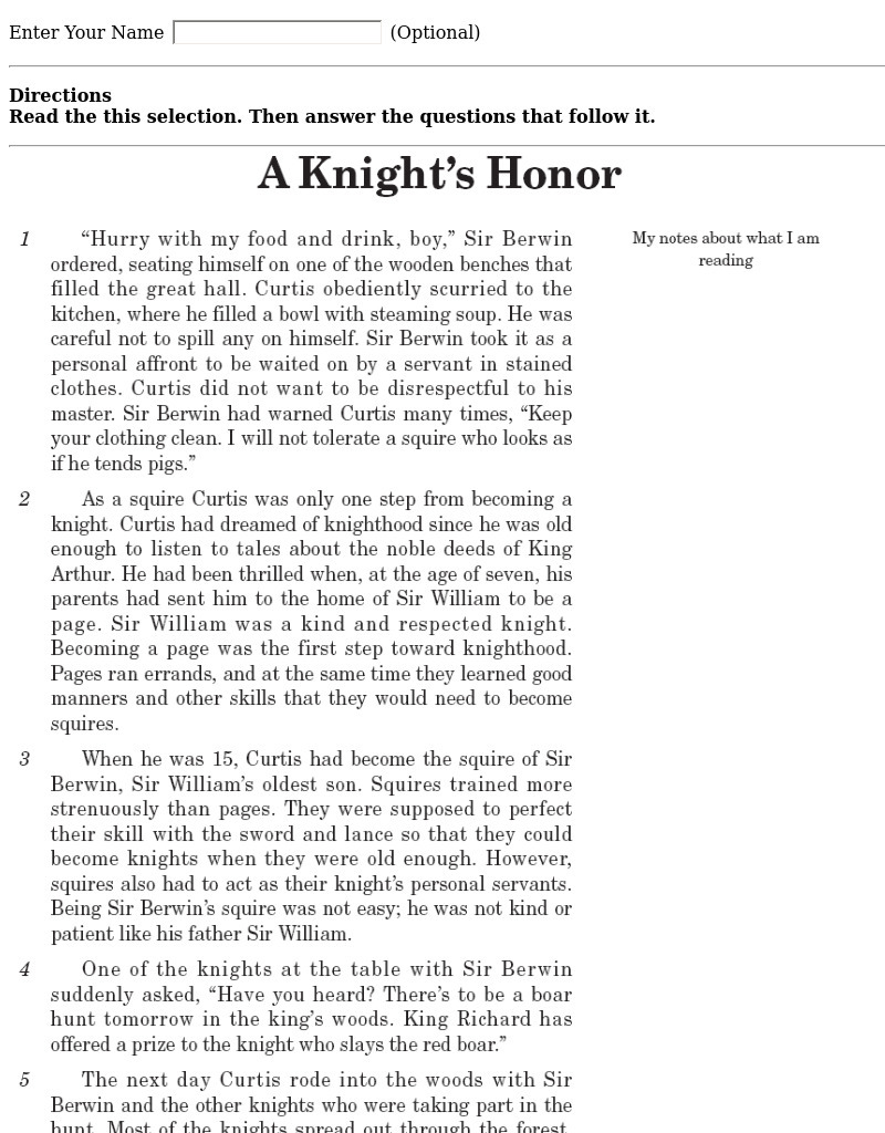 Reading and Written Composition: Standardized Test Practice Interactive