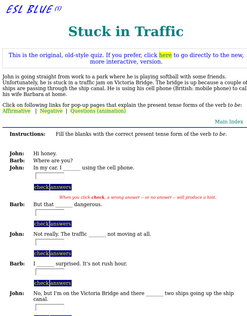 Stuck in Traffic Interactive