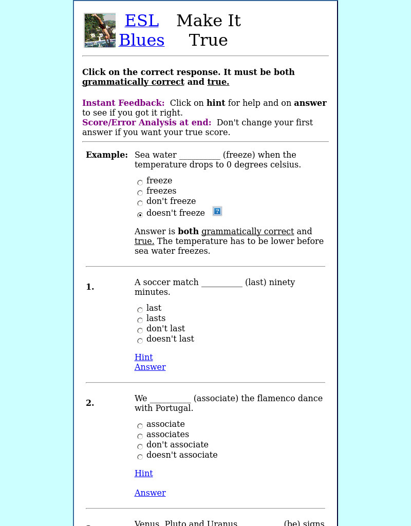 Make It True: Present Simple Interactive