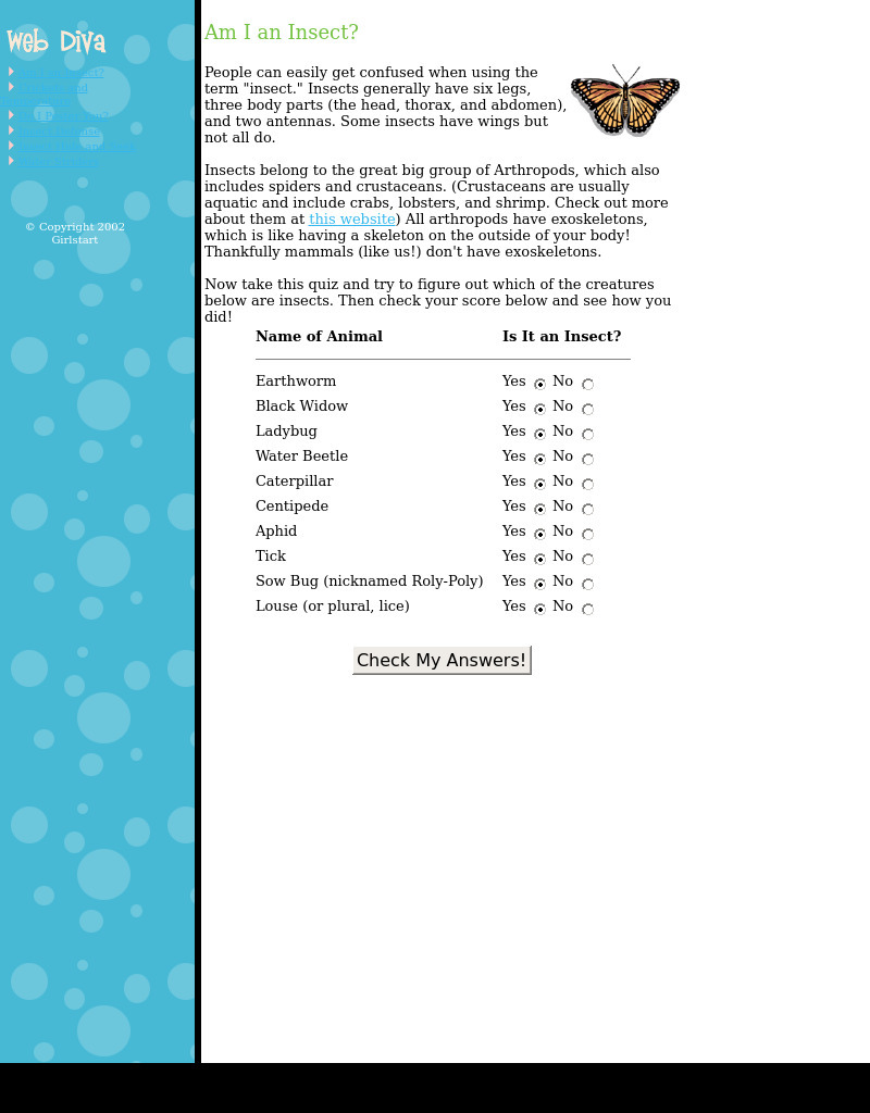 Am I an Insect? Interactive