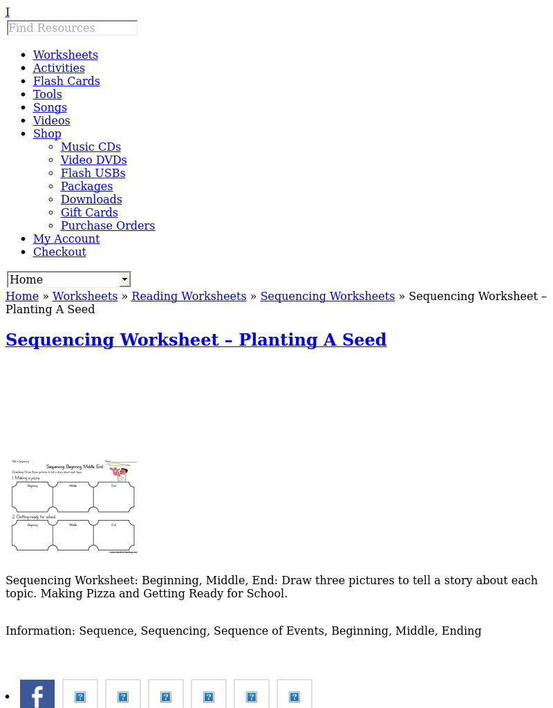 Sequencing: Beginning, Middle, End Organizer