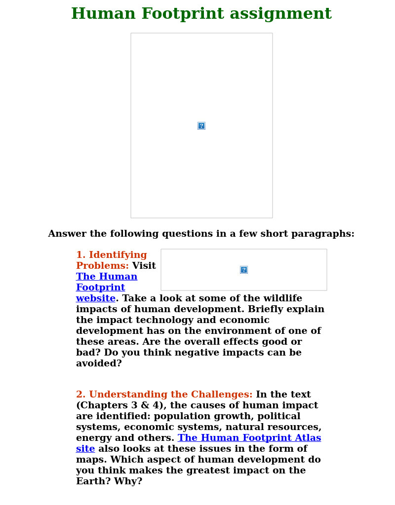 The Human Footprint Interactive