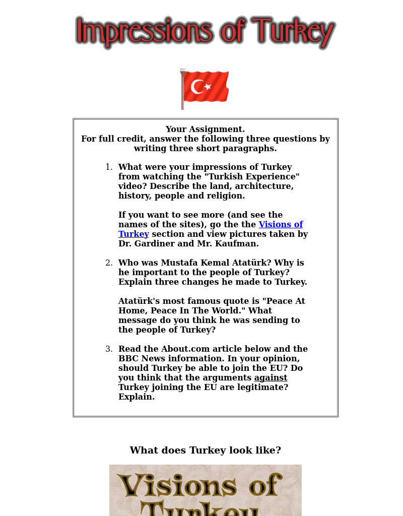 Impressions of Turkey Interactive