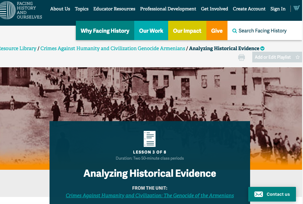 Analyzing Historical Evidence Lesson Plan