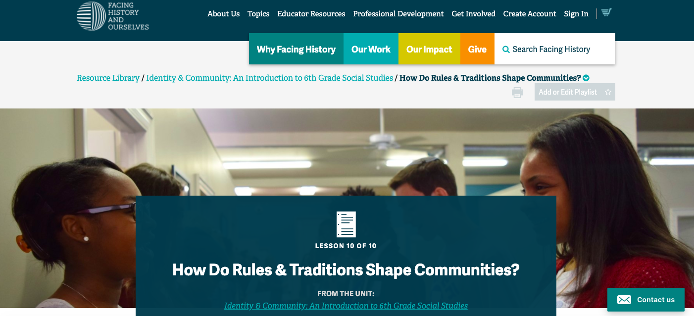How Do Rules and Traditions Shape Communities? Lesson Plan