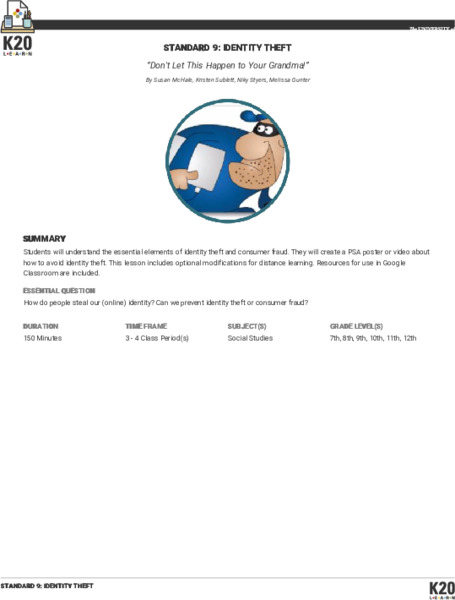 Identity Theft: Don't Let This Happen to Your Grandma! Lesson Plan