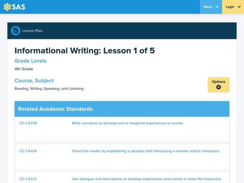 Informational Writing Lesson Plan