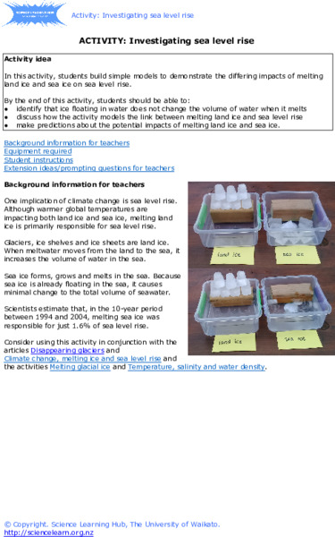 Investigating Sea Level Rise Activity