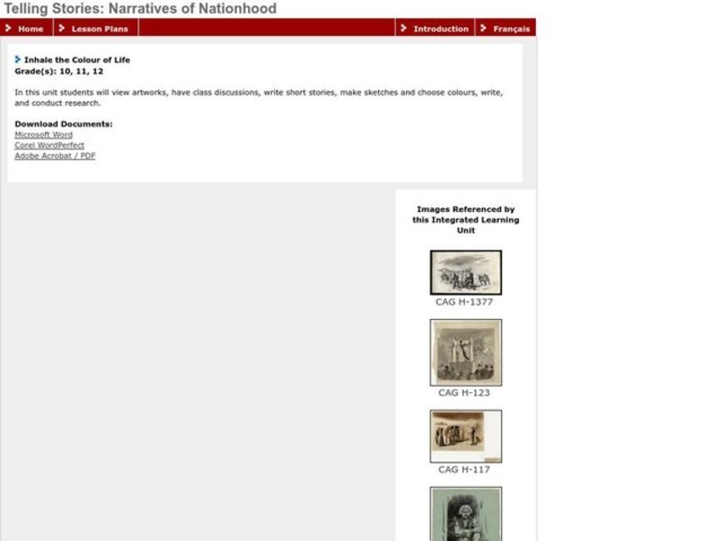 Inhale the Colour of Life Lesson Plan