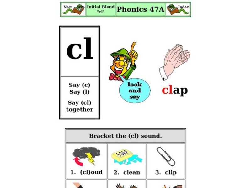 Initial Blend "cl" Worksheet