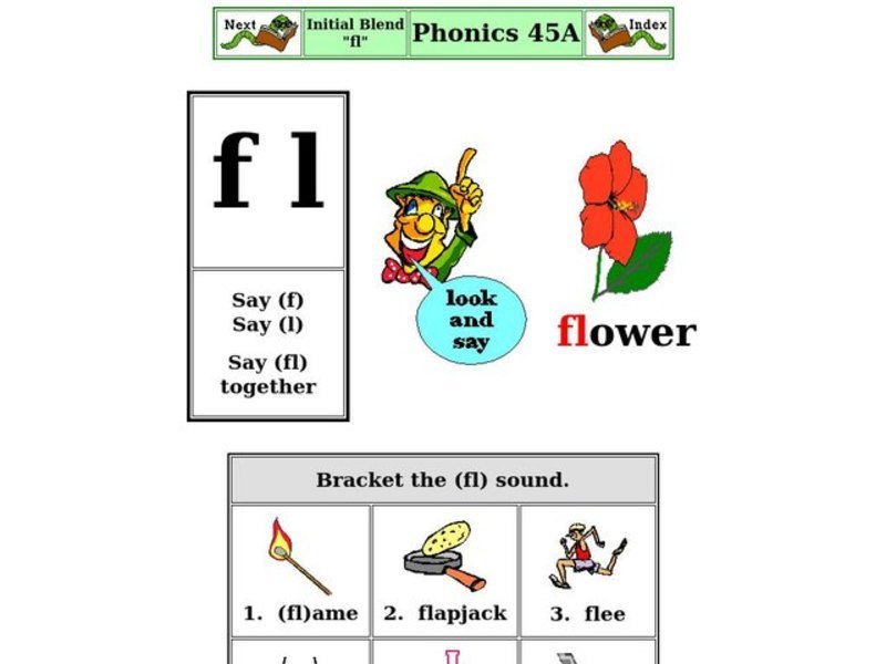 Initial Blend "fl" Worksheet