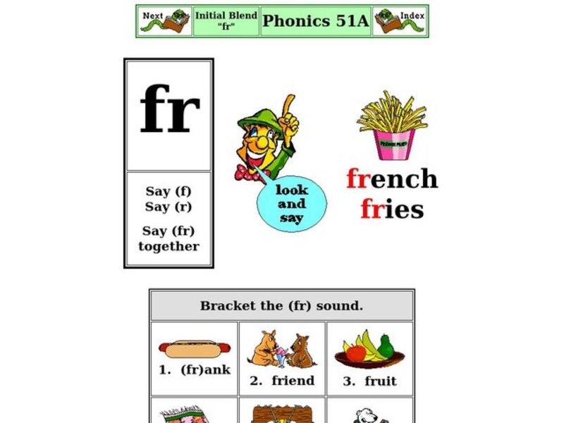 Initial Blend "Fr" Worksheet
