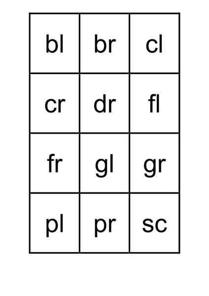 Initial Consonant Blends Worksheet