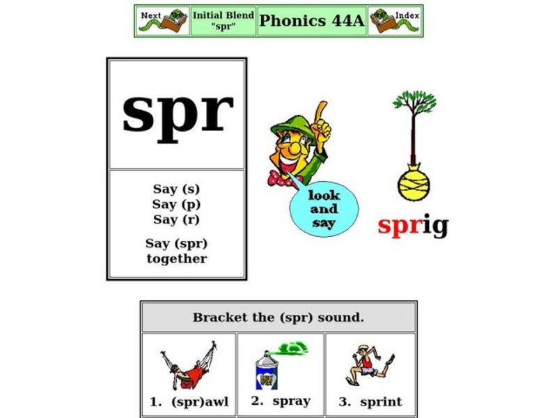 Initial Blend "Spr" Worksheet