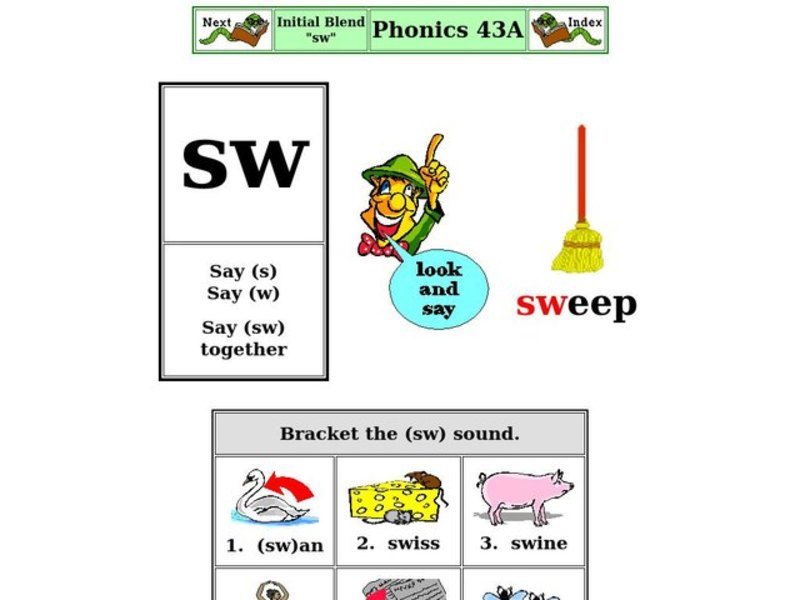 Initial Blend "Sw" Worksheet
