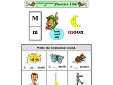 Initial Consonant "m" Worksheet