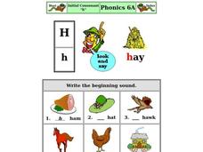Initial Consonant H Worksheet