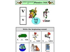 Initial Consonant V Worksheet
