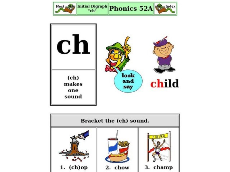 Initial Digraph "Ch" Worksheet