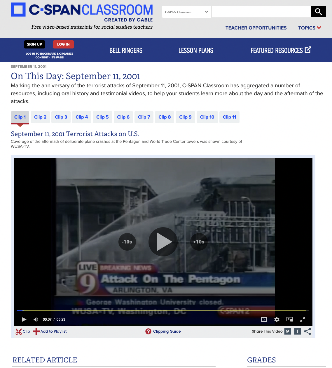 On This Day: September 11, 2001 Instructional Video